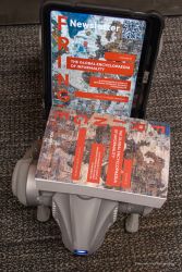 Robot dog and books